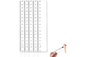 HEWJYDE 5er-Pack, Lineal 15cm Plastik Transparent Nicht Biegsam Kurz Durchsichtig Kurzes 15 Cm Grundschule 1. Klasse Kinder Kleines Lineale Flexi Flexibel LinkshäNder Lineale Schulbedarf Messinstrumente