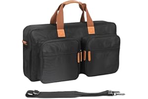 FIORKY Forky Portable Turntable Cover Dustproof Protective Case for DJ Turntable Cover Scratch Resistant with Shoulder Strap Large Capacity for Pioneer DJ DDJ-FLX4 DDJ-REV1, black