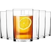 Krosno Tea and Water Glasses Set of 6, 270 ml, Basic Collection | Glasses for Coffee, Hot &amp; Cold Drinks, Lead-Free Crystal, D
