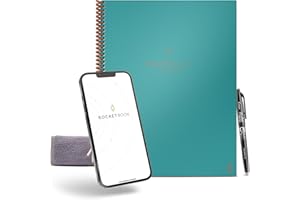 ‎ROCKETBOOK Rocketbook Fusion Reusable Digital Notebook - Smart Notepad A4 Teal, 7 Styles, To Do List, Daily Bullet Journal, Weekly & Monthly Planner with Frixion Erasable Pen, Office Gadget Reduces Paper Waste