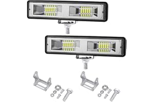 antom 2PCS 15cm Faretto Retromarcia Led Auto 12v, 48W Faretti da Lavoro a Led Supplementare per Moto Trattori Barca Camper Fuoristrada Escavatore