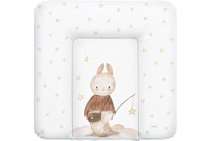 Ceba Baby® weiche Wickelauflage 75x72 cm - Baby Wickelunterlage - Wickeltischauflage für Junge und Mädchen - Wasserdicht, abwaschbar - OEKO-TEX® Standard 100 - Made in EU - Träumer