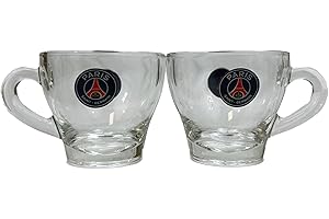 PSG Paris Saint-Germain 2 x Tasse à café expresso verre Collection officielle