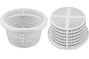 Culnflun Skimmerkorb, Skimmer Pool Ø14-18cm Höhe 10cm Bodenschwimmbad-Skimmerkorb Skimmer Korb Skimmer Pool in Weiß Filterkorb mit Griff, Geeignet Ersatzkorb für Standard Skimmer für Hayward SP1091LX