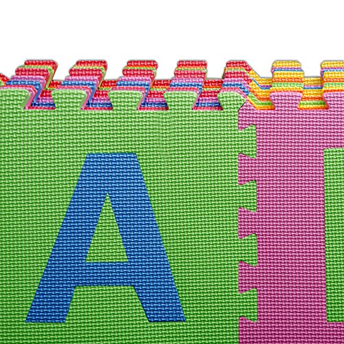 casa pura® EVA Soft Foam Jigsaw Play Tiles | Numbers & Letters | 36 Tile Set