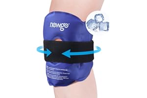 NEWGO Reusable Gel Ice Wrap for Leg Injuries, Hot Cold Pack for Post Knee Surgery, Joint Pain, Arthritis, Injuries, Swelling, Meniscus Tear, ACL