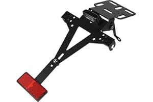 DBREAKS Support De Plaque D'immatriculation Moto Réglable, Support Arrière pour Moto, Support D'éliminateur D'aile, Support de Plaque Moto, Compatible avec Les Modèles de Motos Les Plus Populaires