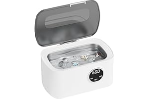 VPCOK DIRECT Nettoyeur Ultrasons 600ML, Nettoyeur Ultrason Lunettes 43kHz, Nettoyant Ultrason Bijoux avec 5 Réglages de Temps, Panier et Support pour Lunettes Bijoux Montres Collier Tête de Rasoir