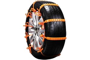 KMQRDZI Cadenas de Nieve Antideslizantes para Coche - Tracción Universal para Neumáticos de SUV, Furgoneta y Otros Vehículos (10 Unidades)