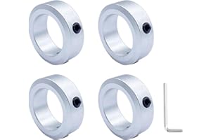 XICIKI 4 Stück Stellringe für 20mm Achse und Welle, mit Innensechskantschlüssel, Achskappen Schubkarrenrad mit Welle für Sackkarren Reifen Bollerwagen