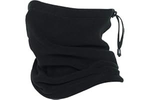 Oscenny Snood Adjustable Drawstring Thick Soft Fleece Snood Face Mask for chilly cold weather Windproop Keep Warm