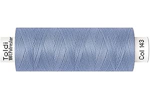 DIE STOFFTANTE Gütermann TOLDI Sewing Thread All Sewing Thread 500 m Sewing Machine Yarn 40 Colours (143 Smoke Blue)