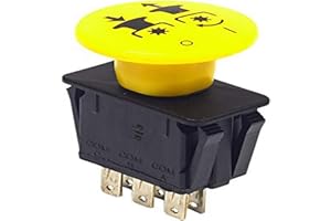 Briggs & Stratton 1722887SM Yellow PTO Push Button Switch, ON-OFF, Fits Various Models, US Manufactured
