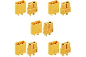 Makerfire 10 pcs XT60 Connecteurs de Batterie pour RC Batterie Jouet véhicule 5 pcs connecteurs mâles et 5 pcs connecteurs Femelles