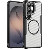 Rongep [Clear-Carbon] Samsung Galaxy S26 Ultra i&ccedil;in Kılıf Manyetik [MagSafe ile Uyumlu] S26 Ultra Koruyucu Darbe Emici G&uuml;&ccedil;l&uuml; 