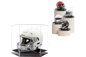 WLSANX Football Helmet Display Case,Baseball Helmet Display Case,ForFootball helmet Hockey helmet Hockey helmet Football helmet Collectibles Memorabilia Storage 17*15*12.6IN
