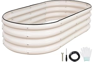 G GOOD GAIN Raised Bed- Planter Boxes Outdoor, Raised Beds for Gardening, 4x2x1ft Metal Bed Kit for Vegetables Flower Herb, Planter Raised Beds