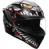 AGV K1 S Motosiklet Kaskı Kapalı Kask Lyzard Matt Black Grey Red L