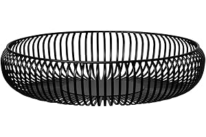 Blomus Schale -Lito- Bowl | Obstschale aus Stahl | Farbe Schwarz | Größe L Ø36 x 8H cm | Dekoschale mit Streben