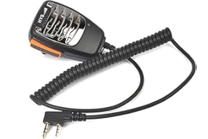 HYS Handheld Microphone Speaker Remote Shoulder Speaker Compatible with BaoFeng UV-5R UV-5RE BF-888S Retevis Kenwood Two Way Radio (R03)
