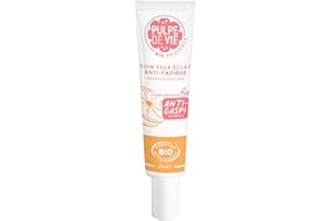Pulpe de Vie - Soin Contour des Yeux Certifié BIO Brrright 15ml - Anti-gaspi ! Pamplemousse - Éclat et Décongestion - Réduit Cernes et Poches - Hydrate Intensément - Caféine et Actifs Végétaux