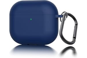 Seltureone Case for Airpods 4 (2024) with Keychain, [Front LED Visible] Soft Silicone Shockproof Case, Support for Wireless Charging - Blue