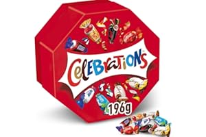 Celebrations, Caja Mezcla de Chocolatinas Mini, Disfruta de un Variedad de Sabores, Ideal como Regalo (196g)