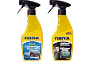 Rainx Nettoyant pour Pare-Brise et Vitres Déperlant Anti-Pluie & Anti-Buée Rain-X - 500 ml