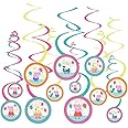 Peppa Pig Party Hanging Swirls | Multicolor | Decoration | 12 Pcs.