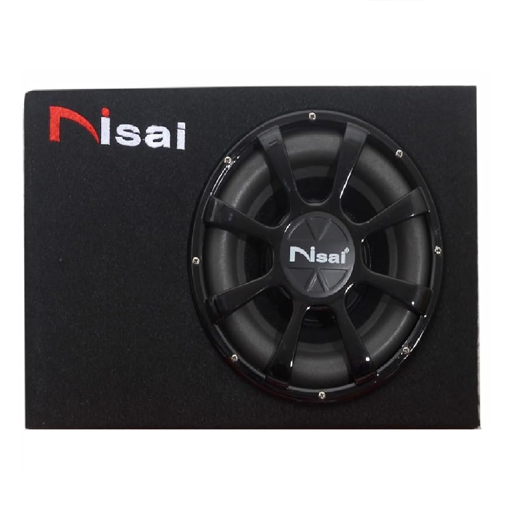 NISAI NS-1042 10 Inch Sub woofer 4200 watt, Active Bass Tube Subwoofer Speaker Music System (Powered, RMS Power: 335 W) Colour:Black