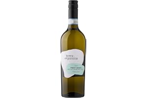 Terra Organica Pinot Grigio White Wine 12% ABV, 1 x 75cl - Rich and Fruity Italian Organic Wine - Award Winning White Wine - Produced by Family Run Winery - Makes for a Great White Wine Gift