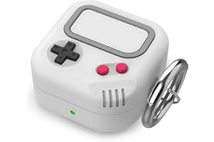 TRONWIN Silicone Case for Samsung Galaxy Buds 2 Pro/Galaxy Buds 2/Galaxy Buds Pro/Galaxy Buds Live Case Cover, Game-Machine Design Case for Galaxy Buds FE/Buds 2 Pro/Buds 2/ Buds Pro (Light Gray)