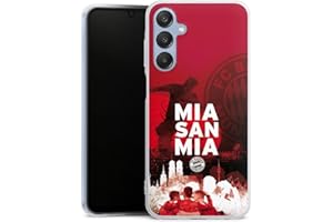 DEINDESIGN Custodia di silicone compatibile con Samsung Galaxy A25 5G Custodia trasparente Cover per smartphone trasparente FCB Mia San Mia FC Bayern München