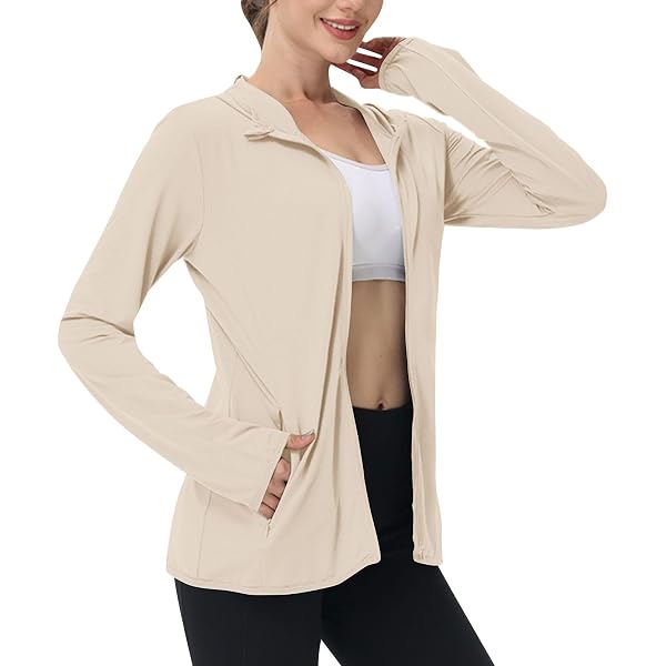 Veste Anti-UV Femme Manches Longues à Capuche - UPF 50+, Respirante, Pour Sport, Plage, Randonnée - 7