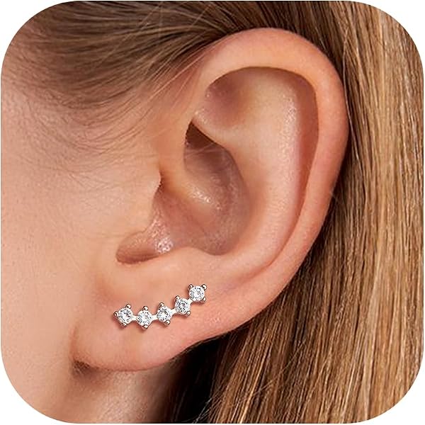 SOFIA MILANI Orecchini Scalatore In Argento 925 Con Zirconi - Curvi, Ipoallergenici, Placcati Rodio, In Confezione Regalo, Modello 20711 - 2