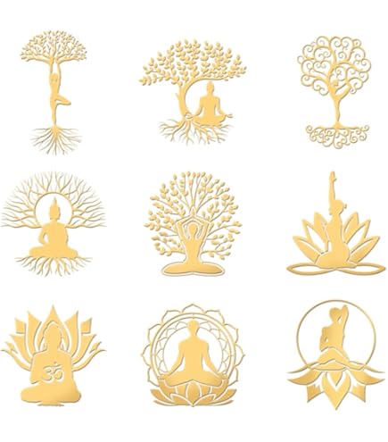 FINGERINSPIRE 24 stuks 24 stijlen chakra-stickers, gemengde patronen, gouden energiestickers, chakra-thema, metalen stickers, messing, zelfklevende stickers voor doe-het-zelf scrapbooking telefoon FINGERINSPIRE 24 stuks 24 stijlen chakra-stickers, gemengde patronen, gouden energiestickers, chakra-thema, metalen stickers, messing, zelfklevende stickers voor doe-het-zelf scrapbooking telefoon