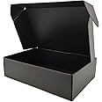 Lmuze Black Shipping Boxes for Small Business Pack of 20-12x8x3 inches Cardboard Corrugated Mailer Boxes for Shipping Packaging Craft Gifts Giving Products