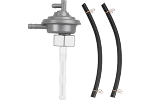 RJLLKD 1 Set M16 x 1,5 Valve de Pompe à Carburant de Moto avec 2 Tuyau de Carburant, Réservoir en Métal Robinet d'Essence Motoculteur Commutateur pour CPI Keeway Kymco SYM GY6 139QMB Generic Baotian Benzhou