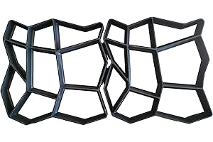 FHONYX 2 PCS stampi in cemento 40x40x4cm, Di Lastre, capriata, giardino dei prati, decorazione del giardino, percorso, DIY, pavimentazione,riutilizzabile, multifunzione, imitazione della pietra