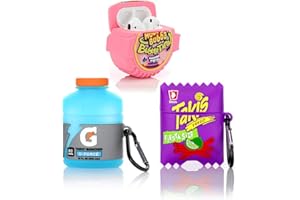 (3 Pack) Hülle für Airpods 1 und Airpods 2, XMBYGY Silikon Airpods Hülle Schutzhülle mit süßem lustigem Hautdesign, mit Schlüsselanhänger(Takis+Bubba+G)