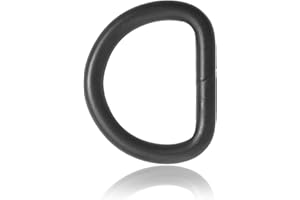 Ganzoo D - Anillo de acero, 10 unidades, anillo de acero de 23 mm x 22 mm, no oxidado, ideal en combinación con Paracord 550, acero soldado, color negro anodizado marca
