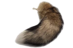 MINGCHENCN generisch Tierschwanz Anhänger etwa 43cm Fell Schwanz Keychain Extra Groß Schlüsselring Tasche Zusätze Auto Schlüsselketten Anhänger Weich Flaumig Dicht Dekoration Ursprüngliche Natürliche Farben