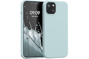 kwmobile Carcasa Compatible con Apple iPhone 13 Funda - Case TPU y Silicona antigolpes - Apto Carga inalámbrica - Menta Cool