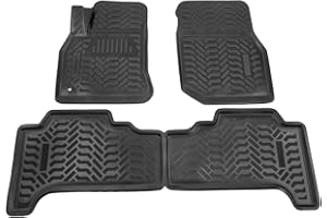 J&J AUTOMOTIVE | Tapis De Sol en Caoutchouc 3D Exclusive Compatible avec Land Cruiser 100 1998-2007, Bord Haut, Inodore, Noir, Antidérapant