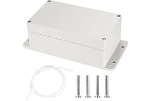 QIWUHAI Elektronika puszka przyłączeniowa, puszka rozgałęźna, wodoszczelna IP65, puszka rozdzielcza, natynkowa, skrzynka przyłączeniowa, obudowa z tworzywa sztucznego (kolor szaro-biały, z twardym uchem, 158