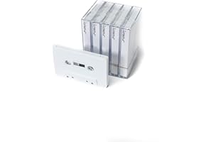 FYDELITY Snow White Chrome Cassette Tape Blank Cassette Tapes for Recording Blank Audio Tapes Clear Audio Cassette Tape Colored Cassettes Tapes Empty Cassette Tape Recordable Tapes-5 Pack 30 Minute