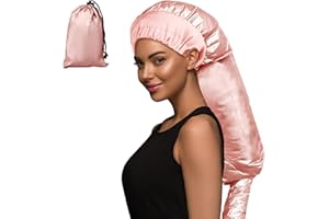 Bonnet Hood Hair Dryer, MSDADA Adjustable Hair Steamer, Portable Hair Dryer, Drying Cap, Net Plopping Cap for Women Long Curly Hair(Pink)
