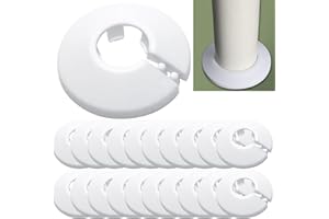 MEJARIZON 20 Stück Heizungsrohr Rosette, 25mm (Es gibt vier verschiedene Größen) Einzel Rosetten für Heizkörperrohre, Polypropylen Heizungsrohr Abdeckung, Rohrabdeckung Geeignet für Wasserrohren, Gasrohren usw