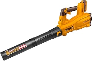 INGCO 20V Brushless Leaf Blower (Body Only) Cordless Handheld Leaf Sweeper, Max Air Speed 144km/h, 18500RPM for Lawn Care Dusting Weeds Cleaning CABLI20428
