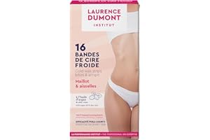 LAURENCE DUMONT HAUTE TOLÉRANCE 16 bandes de cire froide Maillot & Aisselles Peau sensible : Peau lisse et douce